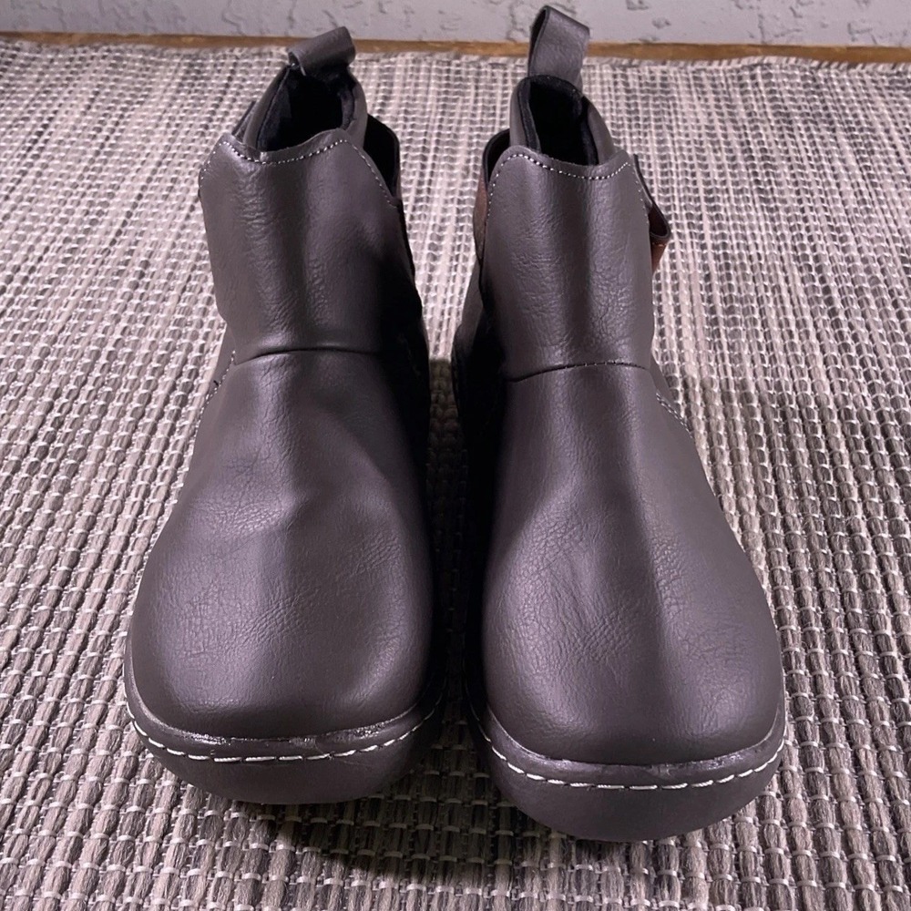 Fashion Women's Ankle Strap Booties Ankle boots Gray & Brown Size 7